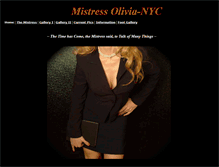 Tablet Screenshot of mistressolivia-nyc.com